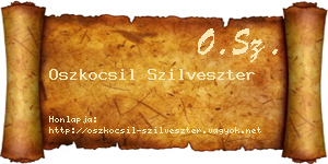Oszkocsil Szilveszter névjegykártya